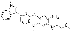 N1-[2-(Dimethylamino)ethyl]-5-methoxy-N1-methyl-N4-[4-(1-methyl-1H-indol-3-yl)-2-pyrimidinyl]-1,2,4-benzenetriamine molecular structure (CAS 1421372-66-8)