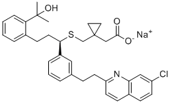structure of CAS# 142147-98-6, Dihydro Montelukast Sodium Salt;sodium 2-[1-[[(1R)-1-[3-[2-(7-chloroquinolin-2-yl)ethyl]phenyl]-3-[2-(2-hydroxypropan-2-yl)phenyl]propyl]sulfanylmethyl]cyclopropyl]acetate