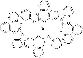 结构式 CAS# 14221-00-2, 四(亚磷酸三苯酯)镍