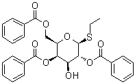 structure of CAS# 1423018-01-2, Ethyl thio-beta-D-galactopyranoside 2,4,6-tribenzoate