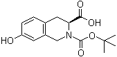 结构式 CAS# 142335-42-0, (3S)-2-叔丁氧羰基-7-羟基-1,2,3,4-四氢异喹啉-3-甲酸