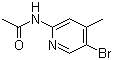 N-(5-溴-4-甲基吡啶-2-基)乙酰胺分子结构 (CAS 142404-82-8)