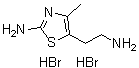 2-Amino-4-methyl-5-thiazoleethanamine dihydrobromide molecular structure (CAS 142457-00-9)