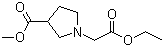 3-(Methoxycarbonyl)-1-pyrrolidineacetic acid ethyl ester molecular structure (CAS 142483-57-6)