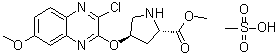 (4R)-4-[(3-Chloro-7-methoxy-2-quinoxalinyl)oxy]-L-proline methyl ester methanesulfonate molecular structure (CAS 1425038-20-5)