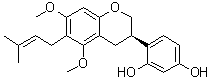 structure of CAS# 142561-10-2, Glyasperin D;4-[(3R)-3,4-Dihydro-5,7-dimethoxy-6-(3-methyl-2-buten-1-yl)-2H-1-benzopyran-3-yl]-1,3-benzenediol