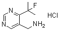 structure of CAS# 1427195-20-7, 4-(1-Fluoro-1-methylethyl)-5-pyrimidinemethanamine hydrochloride (1:1)