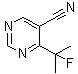 structure of CAS# 1427195-26-3, 4-(1-Fluoro-1-methylethyl)-5-pyrimidinecarbonitrile