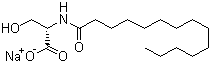 N-Myristoyl-L-serine sodium salt molecular structure (CAS 142739-82-0)