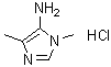 1,4-二甲基-1H-咪唑-5-胺盐酸盐分子结构 (CAS 1427475-33-9)