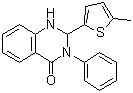 结构式 CAS# 1429192-00-6, 2,3-二氢-2-(5-甲基-2-噻吩基)-3-苯基-4(1H)-喹唑啉酮