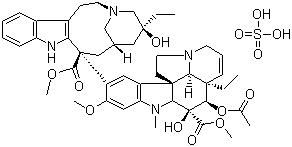 structure of CAS# 143-67-9, Vinblastine sulfate;Vincaleukoblastine sulfate salt