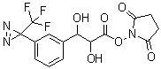 1-[2,3-Dihydroxy-1-oxo-3-[3-[3-(trifluoromethyl)-3H-diazirin-3-yl]phenyl]propoxy]-2,5-pyrrolidinedione molecular structure (CAS 143016-36-8)