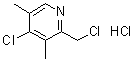 structure of CAS# 143016-68-6, 4-Chloro-2-(chloromethyl)-3,5-dimethylpyridine hydrochloride