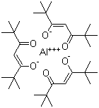 structure of CAS# 14319-08-5, Tris(2,2,6,6-tetramethyl-3,5-heptanedionato)aluminum