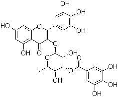 Myricetin 3-O-(3''-galloylrhamnopyranoside) molecular structure (CAS 143202-36-2)