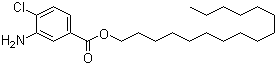 structure of CAS# 143269-74-3, 3-Amino-4-chlorobenzoic acid hexadecyl ester