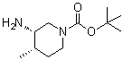 (3S,4S)-3-Amino-4-methyl-1-piperidinecarboxylic acid 1,1-dimethylethyl ester molecular structure (CAS 1434126-96-1)