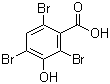 2,4,6-三溴-3-羟基苯甲酸分子结构 (CAS 14348-40-4)