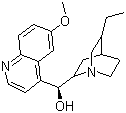 structure of CAS# 1435-55-8, Hydroquinidine;Dihydroquinine; (8a,9R)-10,11-Dihydro-6'-methoxycinchonan-9-ol; (5-Ethyl-1-azabicyclo[2.2.2]octan-7-yl)-(6-methoxyquinolin-4-yl)methanol
