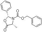 (2R,4R)-3-Benzyloxycarbonyl-4-methyl-2-phenyl-1,3-oxazolidin-5-one molecular structure (CAS 143564-89-0)