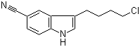 structure of CAS# 143612-79-7, 3-(4-Chlorobutyl)indole-5-carbonitrile;3-(4-chlorobutyl)-1H-indole-5-carbonitrile