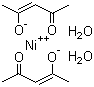 Nickel(II) acetylacetonate dihydrate molecular structure (CAS 14363-16-7)