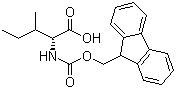Fmoc-D-isoleucine molecular structure (CAS 143688-83-9)