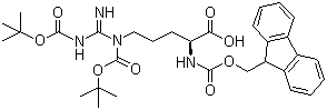 N-Fmoc-N',N''-diBoc-L-arginine molecular structure (CAS 143824-77-5)