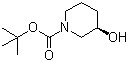 (R)-1-Boc-3-Hydroxypiperidine molecular structure (CAS 143900-43-0)