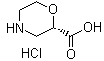 (2S)-2-Morpholinecarboxylic acid hydrochloride molecular structure (CAS 1439373-55-3)