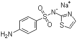 structure of CAS# 144-74-1, Sulfathiazole sodium;4-Amino-N-(2-thiazolyl)benzenesulfonamide sodium salt