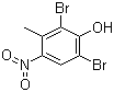 结构式 CAS# 14401-03-7, 2,6-二溴-3-甲基-4-硝基苯酚