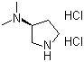 结构式 CAS# 144043-20-9, (S)-(-)-3-二甲基氨基吡咯烷二盐酸盐