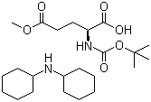N-叔丁氧羰基-L-谷氨酸 5-甲酯二环己胺盐分子结构 (CAS 14406-17-8)