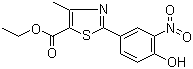 Ethyl 2-(4-hydroxy-3-nitrophenyl)-4-methyl-5-thiazolecarbonate molecular structure (CAS 144060-67-3)