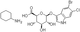 5-Bromo-6-chloro-3-indolyl-D-glucuronide cyclohexylammonium salt molecular structure (CAS 144110-43-0)