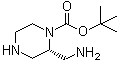 (2R)-2-(Aminomethyl)-1-piperazinecarboxylic acid 1,1-dimethylethyl ester molecular structure (CAS 1441177-16-7)