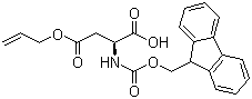 Fmoc-L-Aspartic acid alpha-allyl ester molecular structure (CAS 144120-53-6)