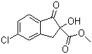 5-Chloro-1-oxo-2,3-dihydro-2-hydroxy-1H-indene-2-carboxylic acid methyl ester molecular structure (CAS 144172-26-9)