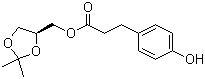 ((S)-2,2-Dimethyl-1,3-dioxolan-4-yl)methyl 3-(4-hydroxyphenyl)propanoate molecular structure (CAS 144256-11-1)