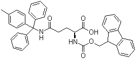 N-Fmoc-N'-methyltrityl-L-glutamine molecular structure (CAS 144317-23-7)