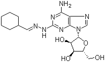 structure of CAS# 144348-08-3, Binodenoson;2-[2-(Cyclohexylmethylene)hydrazinyl]adenosine; MRE 0470; SHA 174; SHA 211; WRC 0470