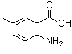 structure of CAS# 14438-32-5, 2-Amino-3,5-dimethylbenzoic acid;3,5-Dimethylanthranilic acid