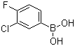 3-氯-4-氟苯硼酸分子结构 (CAS 144432-85-9)