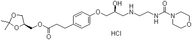 Landiolol hydrochloride molecular structure (CAS 144481-98-1)