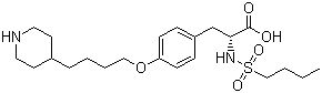 structure of CAS# 144494-65-5, Tirofiban;(2S)-2-(Butylsulfonylamino)-3-[4-[4-(4-piperidyl)butoxy]phenyl]propanoic acid