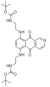 [(5,10-Dihydro-5,10-dioxobenz[g]isoquinoline-6,9-diyl)bis(imino-2,1-ethanediyl)]biscarbamic acid bis(1,1-dimethylethyl) ester molecular structure (CAS 144510-94-1)
