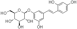 Oxyresveratrol 3-O-glucoside molecular structure (CAS 144525-40-6)
