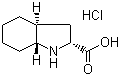 structure of CAS# 144540-75-0, (2S,3aR,7aS)-1H-Octahydroindole-2-carboxylic acid hydrochloride;(2S,3aR,7aS)-Octahydro-1H-indole-2-carboxylic acid hydrochloride